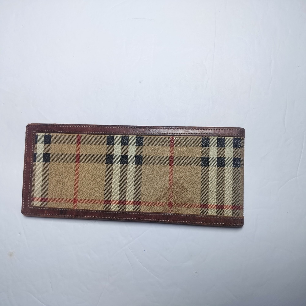 Vintage Burberrys of London Nova Check Bifold Wallet Brown Leather Made England - Picture 8 of 8
